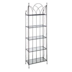 Providence 5-Tier Black Gothic Baker Rack With Metal Wire Shelves 10 Providence 5-Tier Black Gothic Baker Rack With Metal Wire Shelves -Accent Furniture Shop providence 5 tier black gothic baker rack with metal wire shelves 2