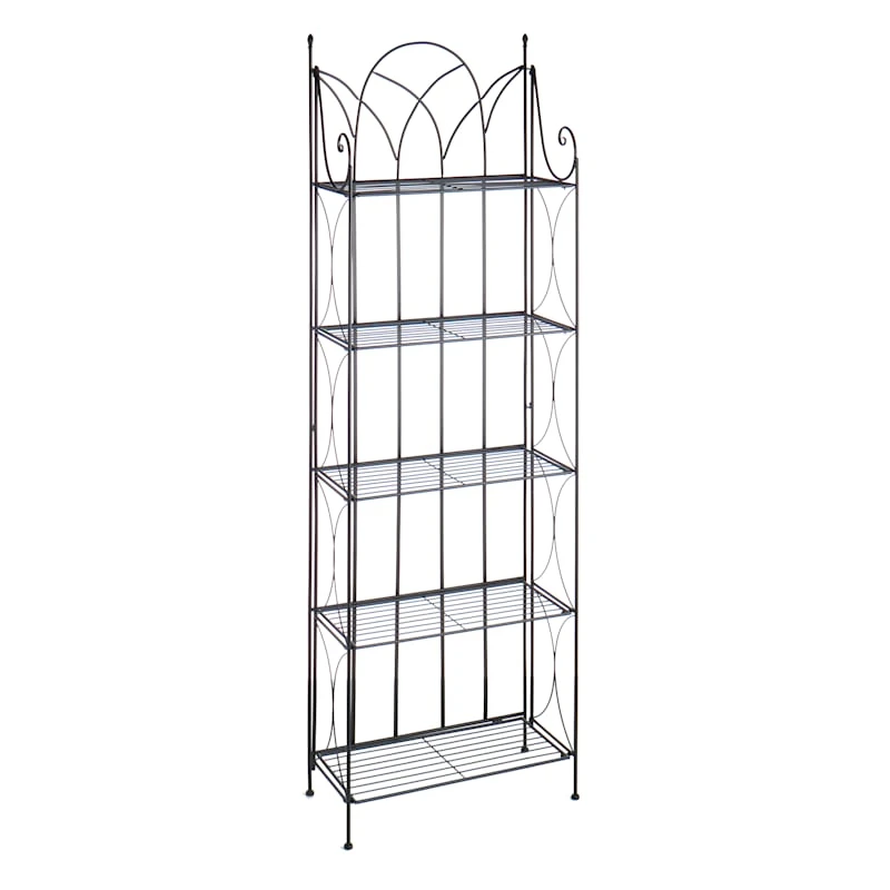 Providence 5-Tier Black Gothic Baker Rack With Metal Wire Shelves 3 Providence 5-Tier Black Gothic Baker Rack With Metal Wire Shelves