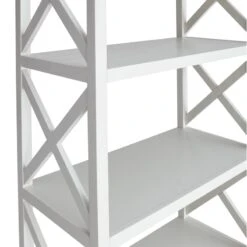 Providence Adelaide Bookshelf, White -Accent Furniture Shop providence adelaide bookshelf white 2