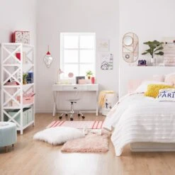 Providence Adelaide Bookshelf, White -Accent Furniture Shop providence adelaide bookshelf white 4