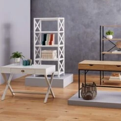 Providence Adelaide Desk, White -Accent Furniture Shop providence adelaide desk white 4