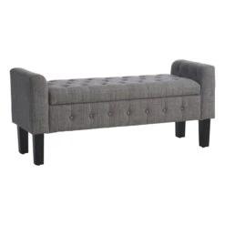 Providence Andy Storage Bench, Grey