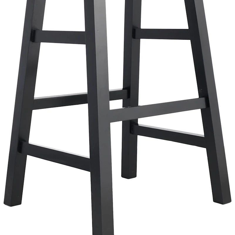 Providence Black Saddle Backless Barstool, 29" 5 Providence Black Saddle Backless Barstool, 29" - Image 3