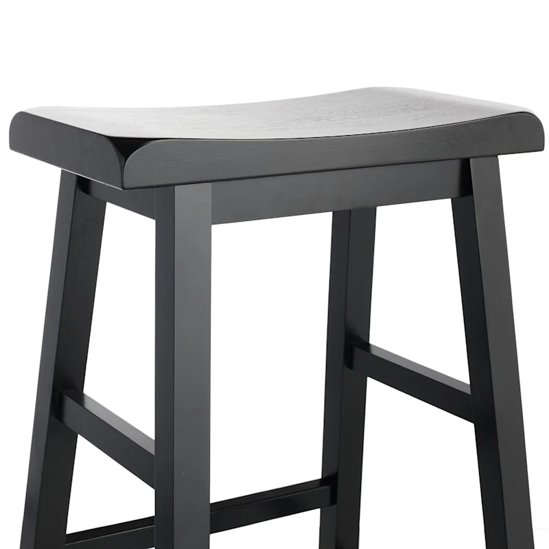 Providence Black Saddle Backless Barstool, 29" 7 Providence Black Saddle Backless Barstool, 29" - Image 5