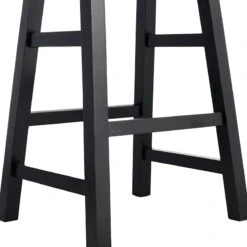 Providence Black Saddle Counter Stool, 24" -Accent Furniture Shop providence black saddle counter stool 24 2