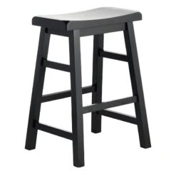 Providence Black Saddle Counter Stool, 24"