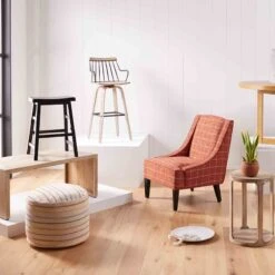 Providence Black Saddle Counter Stool, 24" -Accent Furniture Shop providence black saddle counter stool 24 5