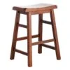 Providence Dark Walnut Saddle Stool, 24" 2 Providence Dark Walnut Saddle Stool, 24" -Accent Furniture Shop providence dark walnut saddle stool 24