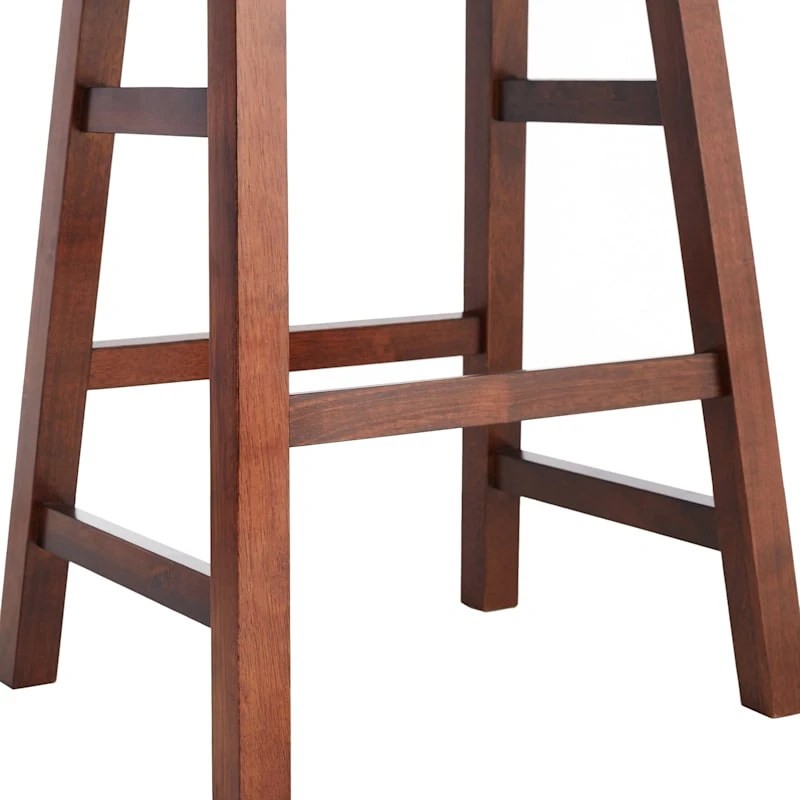 Providence Dark Walnut Saddle Stool, 24" 5 Providence Dark Walnut Saddle Stool, 24" - Image 3