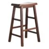 Providence Dark Walnut Saddle Stool, 29" -Accent Furniture Shop providence dark walnut saddle stool 29