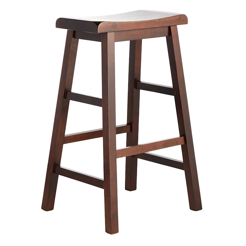 Providence Dark Walnut Saddle Stool, 29" 3 Providence Dark Walnut Saddle Stool, 29"