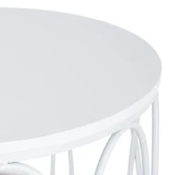 Providence Glam Oval White Drum Table, Large -Accent Furniture Shop providence glam oval white drum table large 2