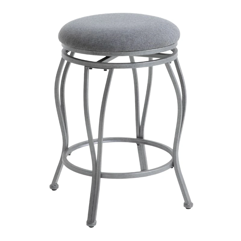 Providence Joseph Light Grey Backless Counter Stool, 24" 3 Providence Joseph Light Grey Backless Counter Stool, 24"