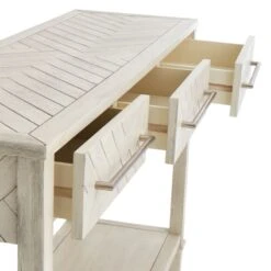 Providence Kate 3-Drawer Parquet Wood Console Table, 48" -Accent Furniture Shop providence kate 3 drawer parquet wood console table 48 4