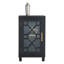 Providence Merrick Black 1-Door Cabinet 11 Providence Merrick Black 1-Door Cabinet -Accent Furniture Shop providence merrick black 1 door cabinet 2