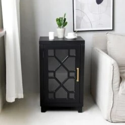 Providence Merrick Black 1-Door Cabinet 15 Providence Merrick Black 1-Door Cabinet -Accent Furniture Shop providence merrick black 1 door cabinet 6