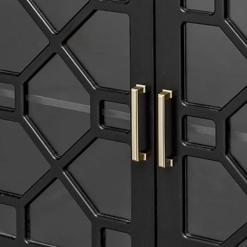 Providence Merrick Black Glass Pane Cabinet 6 Providence Merrick Black Glass Pane Cabinet - Image 4