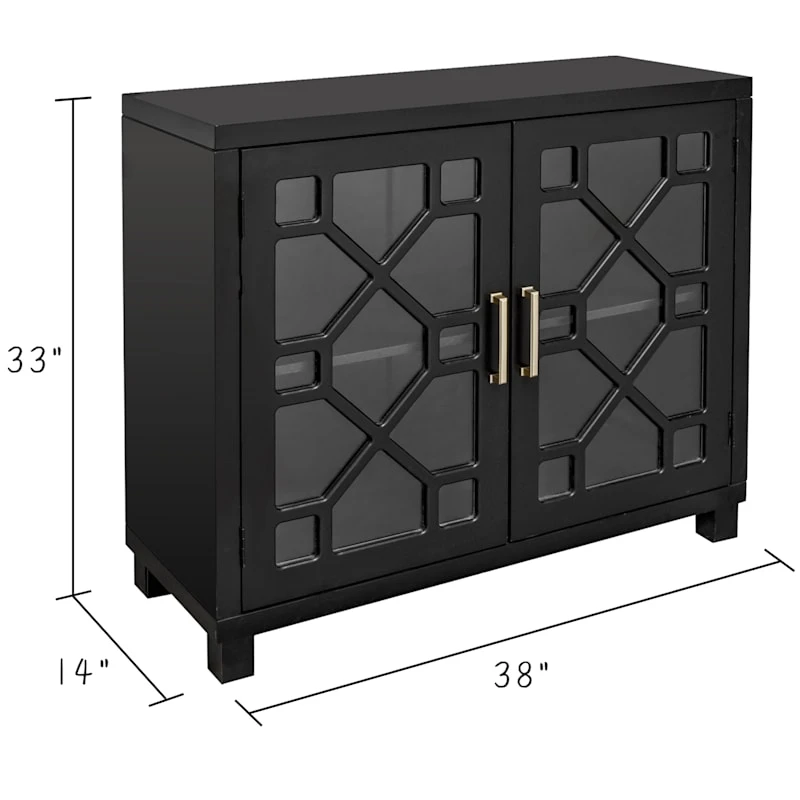 Providence Merrick Black Glass Pane Cabinet 7 Providence Merrick Black Glass Pane Cabinet - Image 5