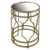 Providence Mirror Top Table With Gold Quatrefoil Base, Small -Accent Furniture Shop providence mirror top table with gold quatrefoil base small