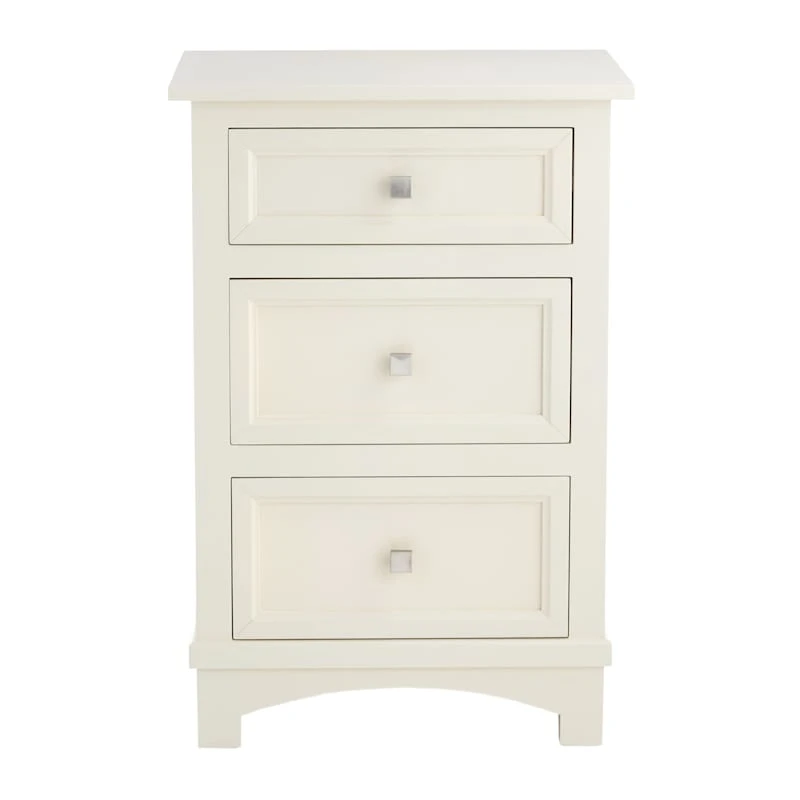 Providence Rachel White 3-Drawer Wood Cabinet 4 Providence Rachel White 3-Drawer Wood Cabinet - Image 2