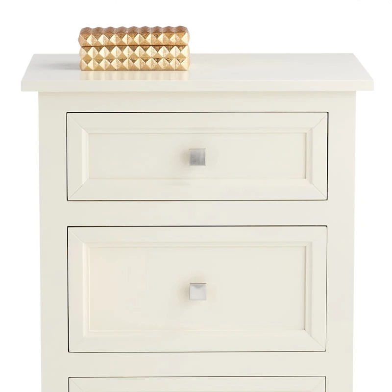 Providence Rachel White 3-Drawer Wood Cabinet 6 Providence Rachel White 3-Drawer Wood Cabinet - Image 4