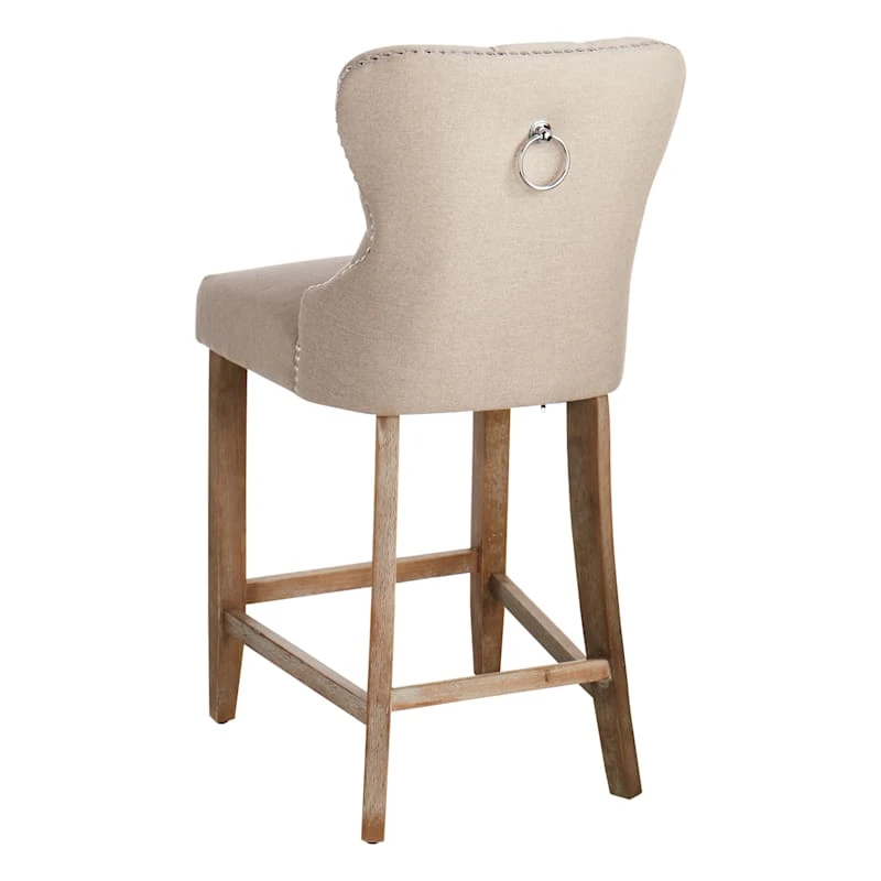 Providence Ring Back Counter Stool, Linen 4 Providence Ring Back Counter Stool, Linen - Image 2