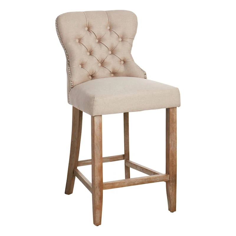 Providence Ring Back Counter Stool, Linen 3 Providence Ring Back Counter Stool, Linen