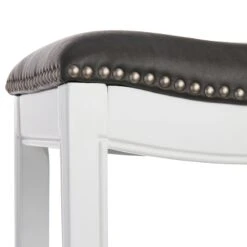 Providence Rylan Backless Barstool, White -Accent Furniture Shop providence rylan backless barstool white 2