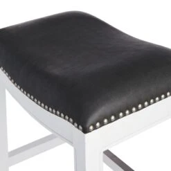 Providence Rylan Backless Counter Stool, White -Accent Furniture Shop providence rylan backless counter stool white 2