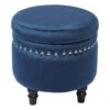 Providence Stanley Storage Ottoman, Navy Blue -Accent Furniture Shop providence stanley storage ottoman navy blue