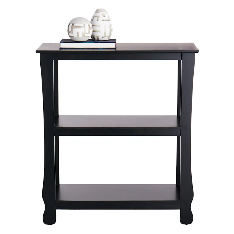 Providence Theodore Black 3-Tier Thick Leg Bookshelf, 29" 4 Providence Theodore Black 3-Tier Thick Leg Bookshelf, 29" - Image 2
