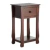 Providence Theodore Brown 1-Drawer Thick Leg End Table, 26" -Accent Furniture Shop providence theodore brown 1 drawer thick leg end table 26