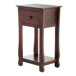 Providence Theodore Brown 1-Drawer Thick Leg End Table, 26" -Accent Furniture Shop providence theodore brown 1 drawer thick leg end table 26 2