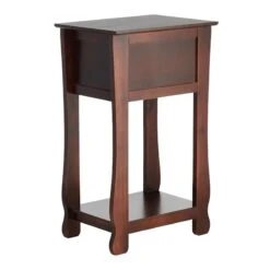 Providence Theodore Brown 1-Drawer Thick Leg End Table, 26" -Accent Furniture Shop providence theodore brown 1 drawer thick leg end table 26 4
