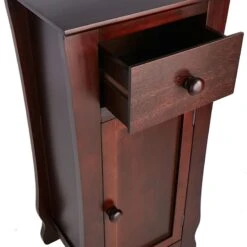Providence Theodore Dark Brown 1-Drawer Cabinet End Table, 29" -Accent Furniture Shop providence theodore dark brown 1 drawer cabinet end table 29 3