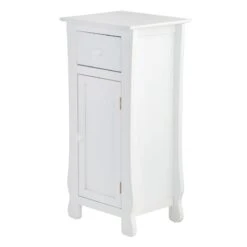 Providence Theodore White 1-Drawer Cabinet End Table, 29" -Accent Furniture Shop providence theodore white 1 drawer cabinet end table 29 2