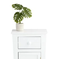 Providence Theodore White 1-Drawer Cabinet End Table, 29" -Accent Furniture Shop providence theodore white 1 drawer cabinet end table 29 3