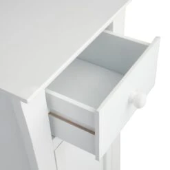 Providence Theodore White 1-Drawer Cabinet End Table, 29" -Accent Furniture Shop providence theodore white 1 drawer cabinet end table 29 5