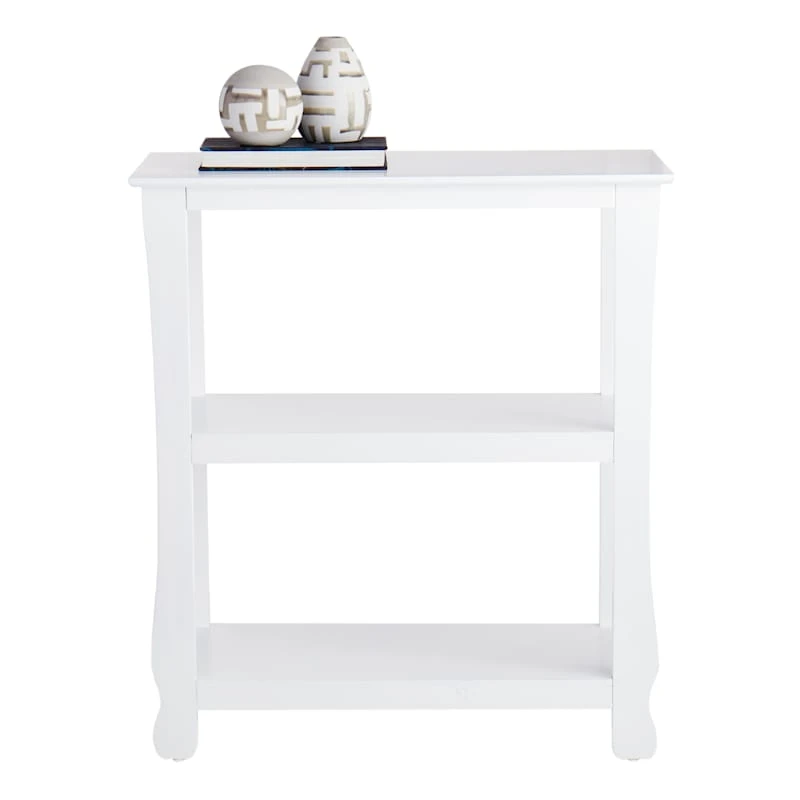 Providence Theodore White 3-Tier Thick Leg Bookshelf, 29" 4 Providence Theodore White 3-Tier Thick Leg Bookshelf, 29" - Image 2