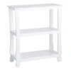 Providence Theodore White 3-Tier Thick Leg Bookshelf, 29" -Accent Furniture Shop providence theodore white 3 tier thick leg bookshelf 29