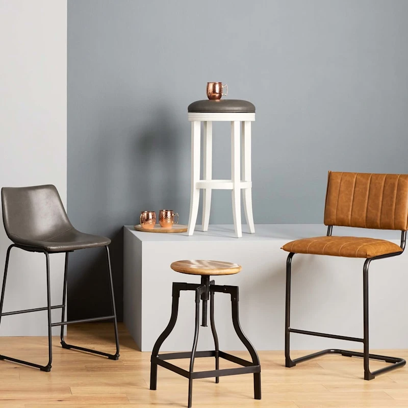 Providence Victoria Backless Barstool, White 7 Providence Victoria Backless Barstool, White - Image 5