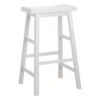 Providence White Saddle Backless Barstool, 29" -Accent Furniture Shop providence white saddle backless barstool 29