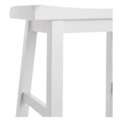 Providence White Saddle Backless Barstool, 29" -Accent Furniture Shop providence white saddle backless barstool 29 2