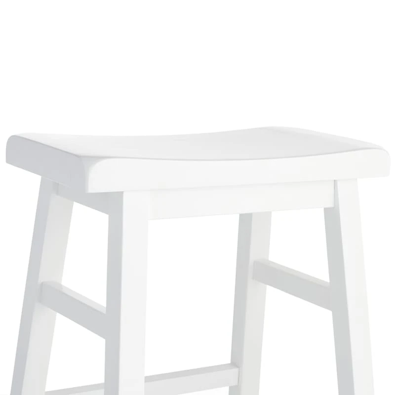 Providence White Saddle Backless Counter Stool, 24" 7 Providence White Saddle Backless Counter Stool, 24" - Image 5