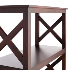 Providence Xavier 3-Tier Brown Bookshelf, 29" -Accent Furniture Shop providence xavier 3 tier brown bookshelf 29 4