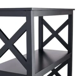 Providence Xavier Black 3-Tier Bookshelf, 29" -Accent Furniture Shop providence xavier black 3 tier bookshelf 29 4