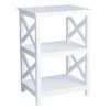 Providence Xavier White 2-Tier Accent Table, 26" -Accent Furniture Shop providence xavier white 2 tier accent table 26