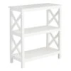 Providence Xavier White 3-Tier Bookshelf, 29" -Accent Furniture Shop providence xavier white 3 tier bookshelf 29