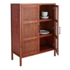 Rattan 2-Door Wooden Cabinet, 47" 13 Rattan 2-Door Wooden Cabinet, 47" -Accent Furniture Shop rattan 2 door wooden cabinet 47 5