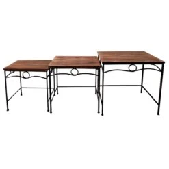 Rectangle Wood Top With Metal Leg Table, Medium